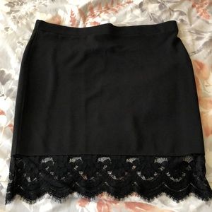 Black Skirt w/ Beautiful Lace Trim | Never Worn